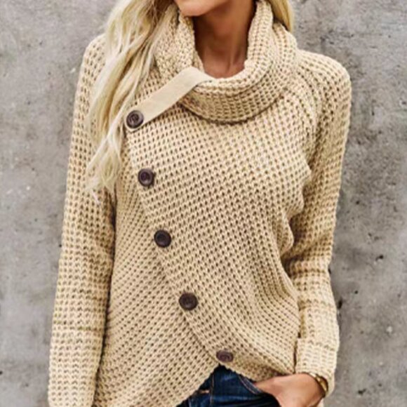 Asymmetrical Knit Sweater - Picture 1 of 6